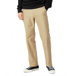 Men's Straight-Fit Comfort Knit Chinos Tan/Beige $32.50 Pants