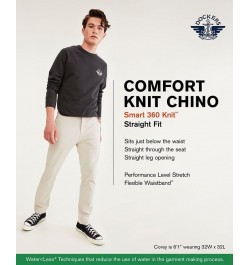 Men's Straight-Fit Comfort Knit Chinos Tan/Beige $32.50 Pants