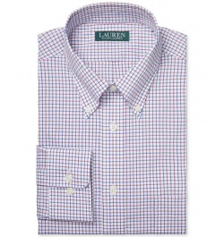 Men's Regular Fit Wrinkle Free Stretch Dress Shirt, Online Exclusive Purple $21.12 Dress Shirts