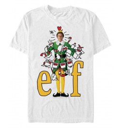 Men's Elf Doodles Short Sleeve T-shirt White $15.75 T-Shirts