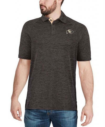 Men's Heather Black Colorado Buffaloes Down Swing Polo Shirt $23.50 Polo Shirts