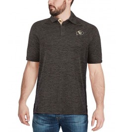 Men's Heather Black Colorado Buffaloes Down Swing Polo Shirt $23.50 Polo Shirts