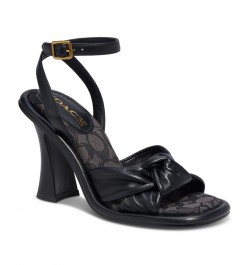 Women's Quincey Puffy Dress Sandals Black $65.60 Shoes