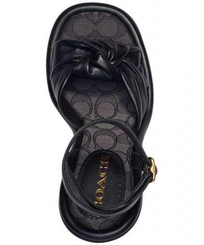 Women's Quincey Puffy Dress Sandals Black $65.60 Shoes