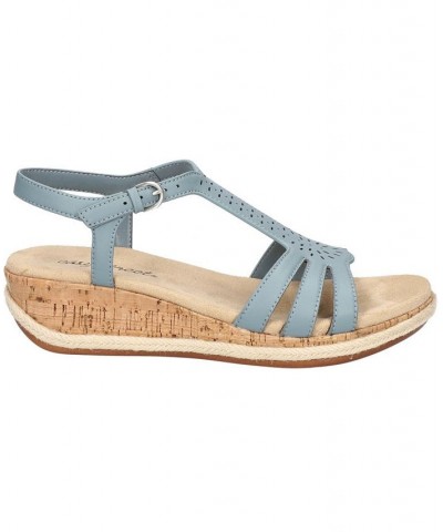 Women's Dorinda Wedge Sandals Blue $32.90 Shoes