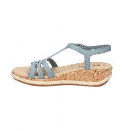 Women's Dorinda Wedge Sandals Blue $32.90 Shoes