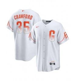 Men's Brandon Crawford White San Francisco Giants City Connect Replica Player Jersey $79.90 Jersey