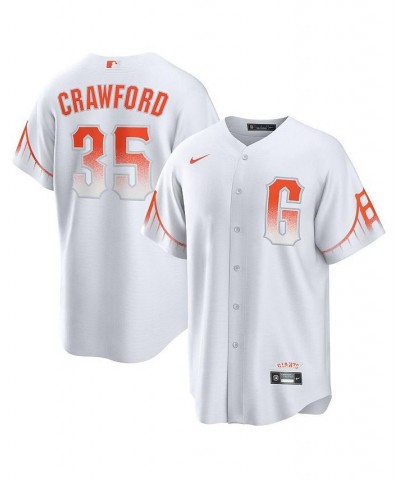 Men's Brandon Crawford White San Francisco Giants City Connect Replica Player Jersey $79.90 Jersey