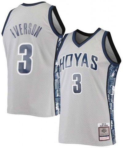 Men's Allen Iverson Gray Georgetown Hoyas 1995-96 Swingman Replica Jersey $72.50 Jersey