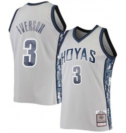 Men's Allen Iverson Gray Georgetown Hoyas 1995-96 Swingman Replica Jersey $72.50 Jersey