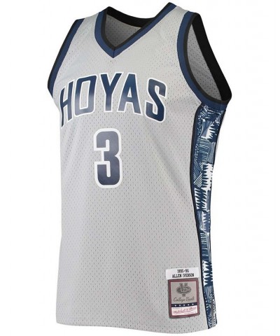 Men's Allen Iverson Gray Georgetown Hoyas 1995-96 Swingman Replica Jersey $72.50 Jersey