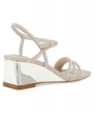 Women's Genova Buckle Wedge Sandals PD03 $45.60 Shoes