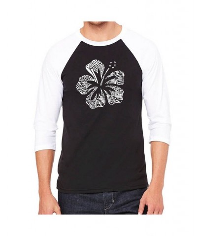 Mahalo Men's Raglan Word Art T-shirt Black $26.54 T-Shirts