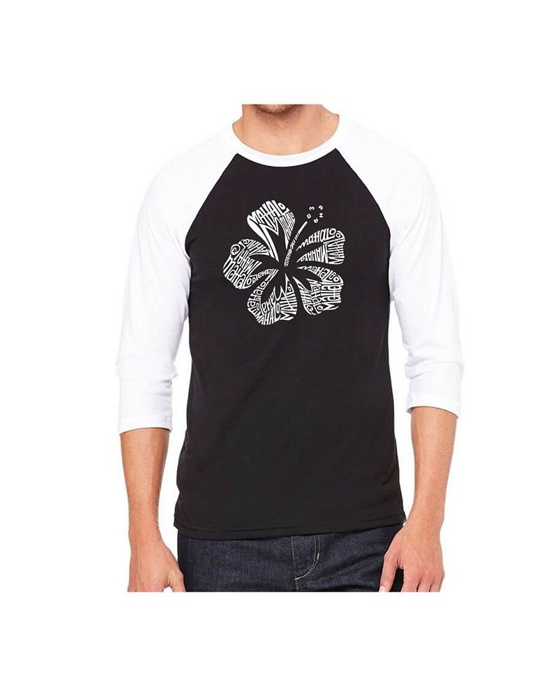 Mahalo Men's Raglan Word Art T-shirt Black $26.54 T-Shirts