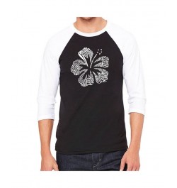 Mahalo Men's Raglan Word Art T-shirt Black $26.54 T-Shirts