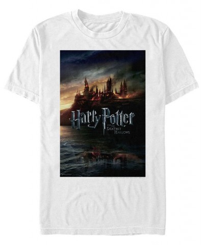 Harry Potter Men's Hogwarts Deathly Hallows Poster Short Sleeve T-Shirt $15.40 T-Shirts