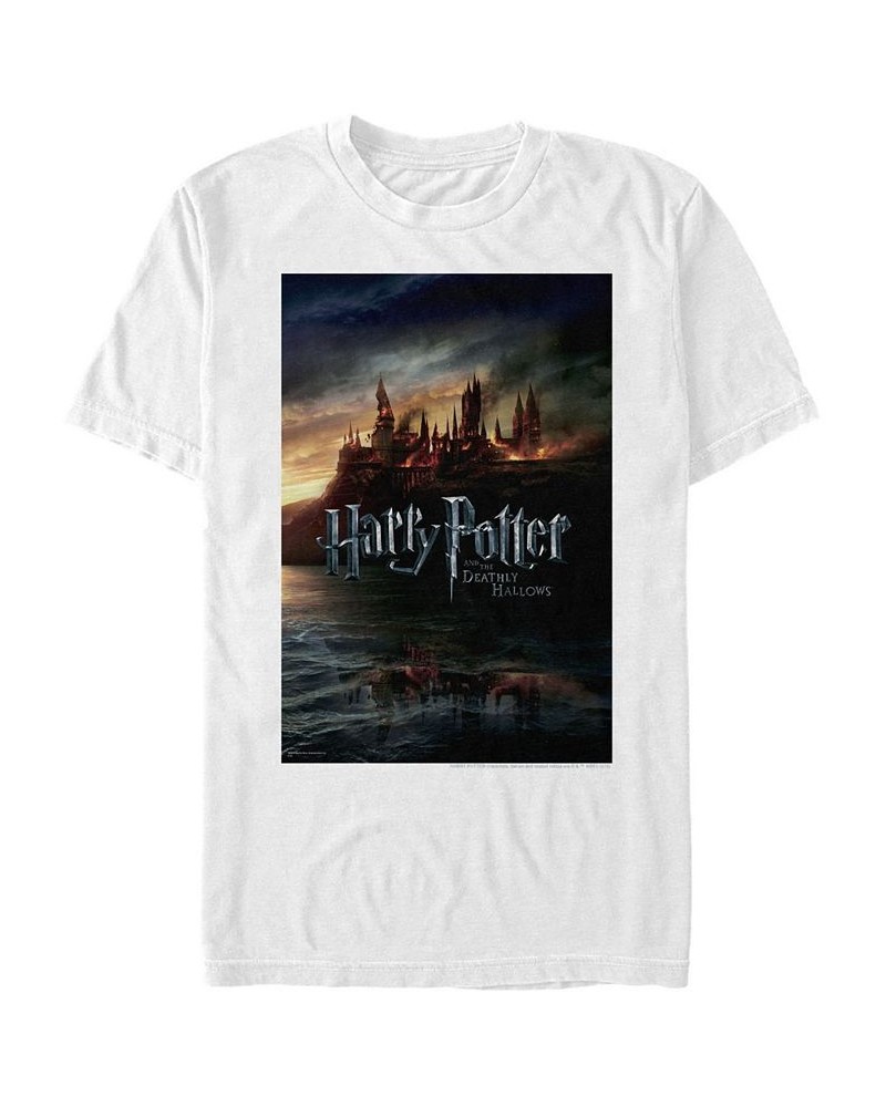 Harry Potter Men's Hogwarts Deathly Hallows Poster Short Sleeve T-Shirt $15.40 T-Shirts