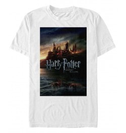 Harry Potter Men's Hogwarts Deathly Hallows Poster Short Sleeve T-Shirt $15.40 T-Shirts