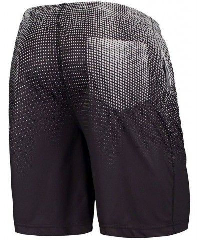 Men's Black and Silver Las Vegas Raiders Pixel Gradient Training Shorts $17.60 Shorts