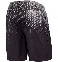 Men's Black and Silver Las Vegas Raiders Pixel Gradient Training Shorts $17.60 Shorts