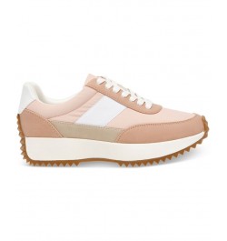 Women's Bettie Lace-Up Jogger Sneakers Pink $44.50 Shoes