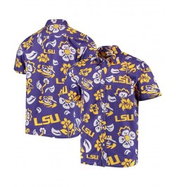 Men's Purple LSU Tigers Floral Button-Up Shirt $28.60 Shirts