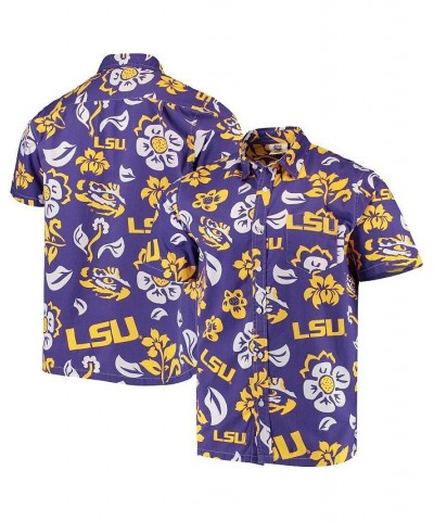 Men's Purple LSU Tigers Floral Button-Up Shirt $28.60 Shirts