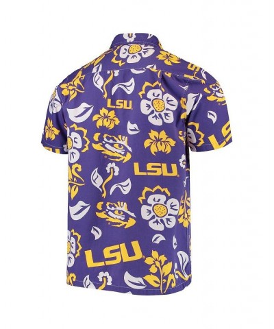 Men's Purple LSU Tigers Floral Button-Up Shirt $28.60 Shirts