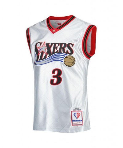 Men's Allen Iverson Platinum Philadelphia 76ers 2000-01 Hardwood Classics 75th Anniversary Swingman Jersey $74.10 Jersey