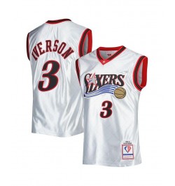 Men's Allen Iverson Platinum Philadelphia 76ers 2000-01 Hardwood Classics 75th Anniversary Swingman Jersey $74.10 Jersey