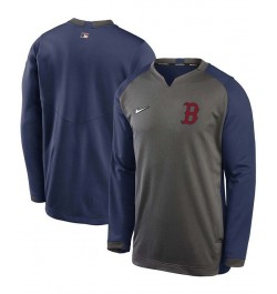 Men's Charcoal, Navy Boston Red Sox Authentic Collection Thermal Crew Performance Pullover Sweatshirt $45.00 Sweatshirt