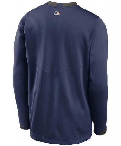 Men's Charcoal, Navy Boston Red Sox Authentic Collection Thermal Crew Performance Pullover Sweatshirt $45.00 Sweatshirt