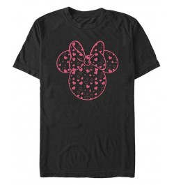 Men's Minnie Hearts Fill Short Sleeve Crew T-shirt Black $15.40 T-Shirts