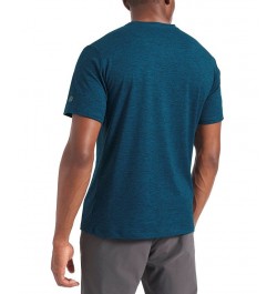 Men's Marled Moisture-Wicking Short-Sleeve Performance T-Shirt Blue $28.32 T-Shirts