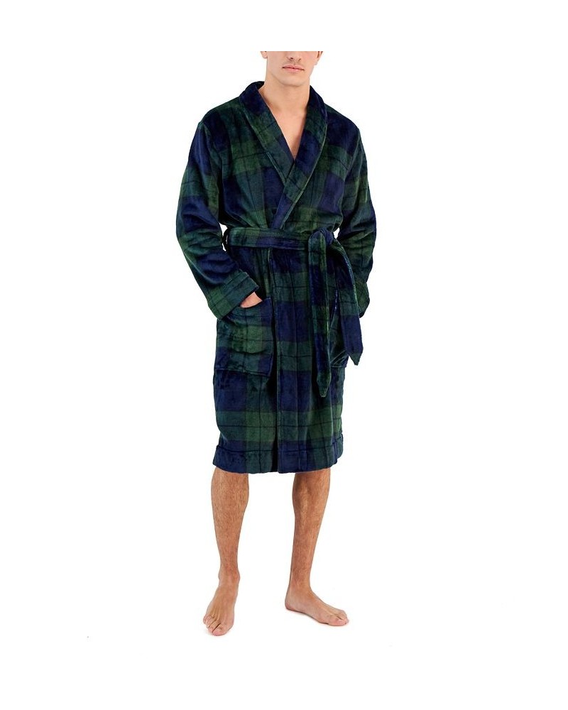 Men's Plush Pajama Robe Blue $21.58 Pajama