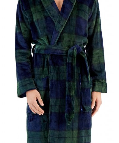 Men's Plush Pajama Robe Blue $21.58 Pajama