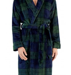 Men's Plush Pajama Robe Blue $21.58 Pajama