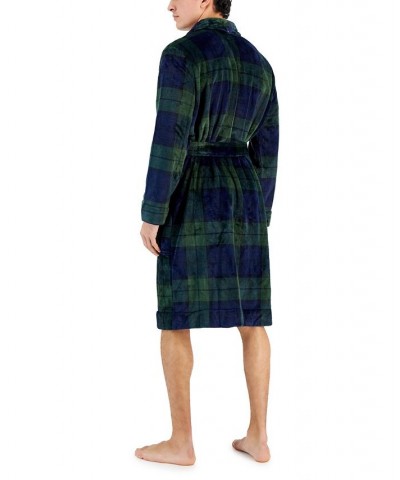 Men's Plush Pajama Robe Blue $21.58 Pajama