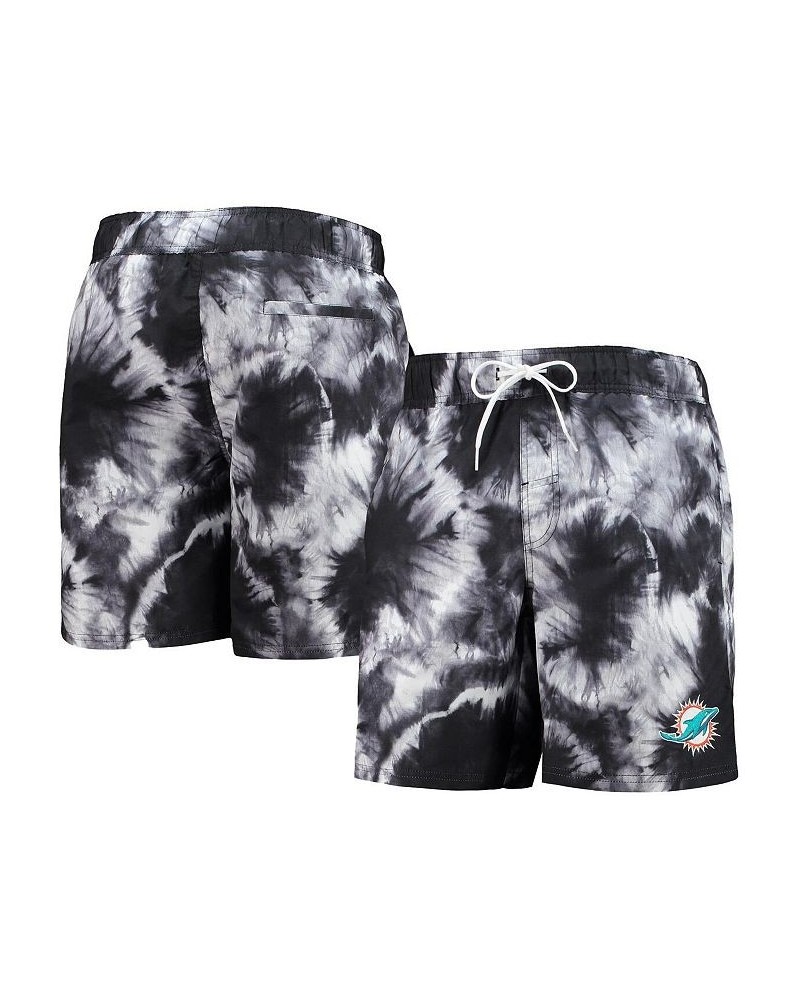 Men's Black Miami Dolphins Splash Volley Swim Shorts $29.63 Swimsuits