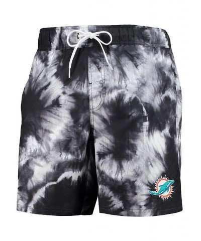 Men's Black Miami Dolphins Splash Volley Swim Shorts $29.63 Swimsuits