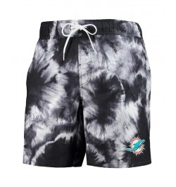 Men's Black Miami Dolphins Splash Volley Swim Shorts $29.63 Swimsuits