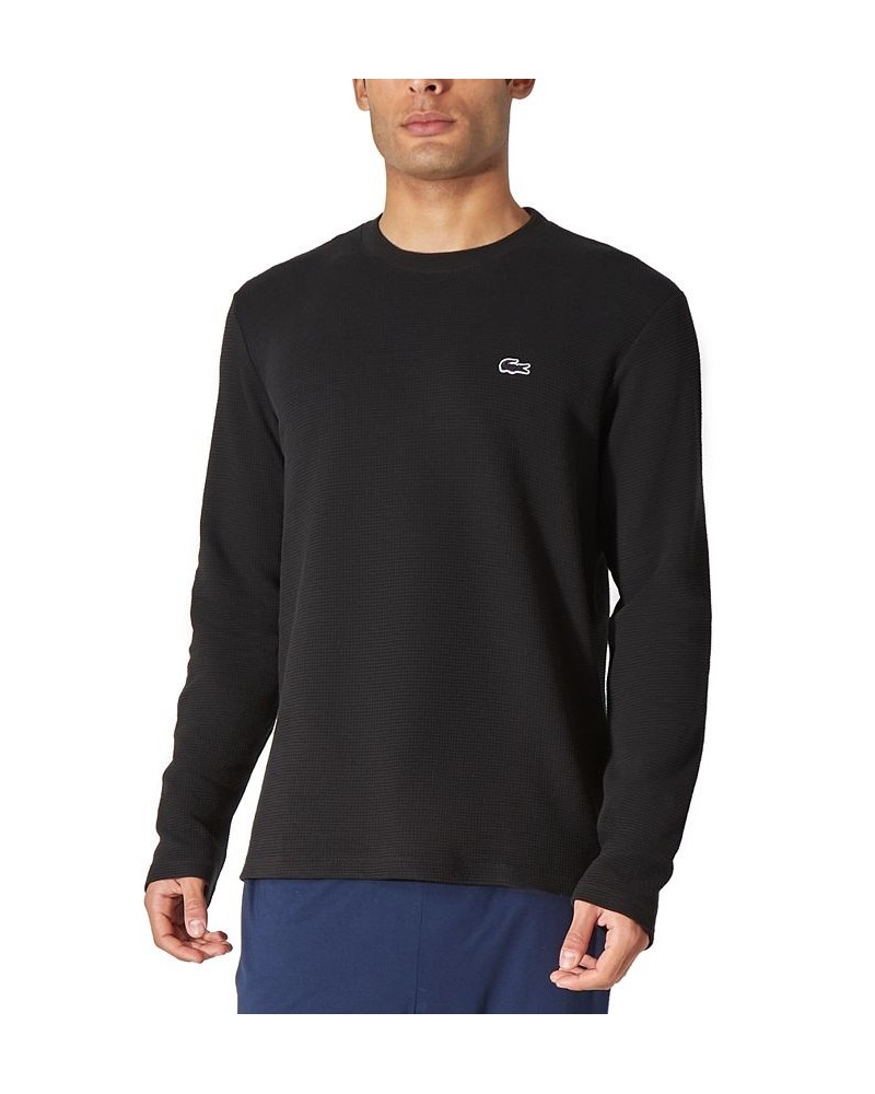 Men's Lacoste Thermal Shirt Black $12.77 Pajama