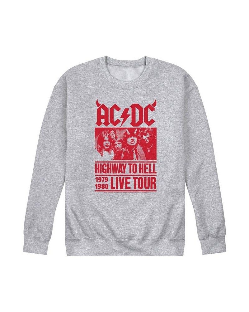 Men's ACDC Live Tour Fleece T-shirt Gray $29.69 T-Shirts