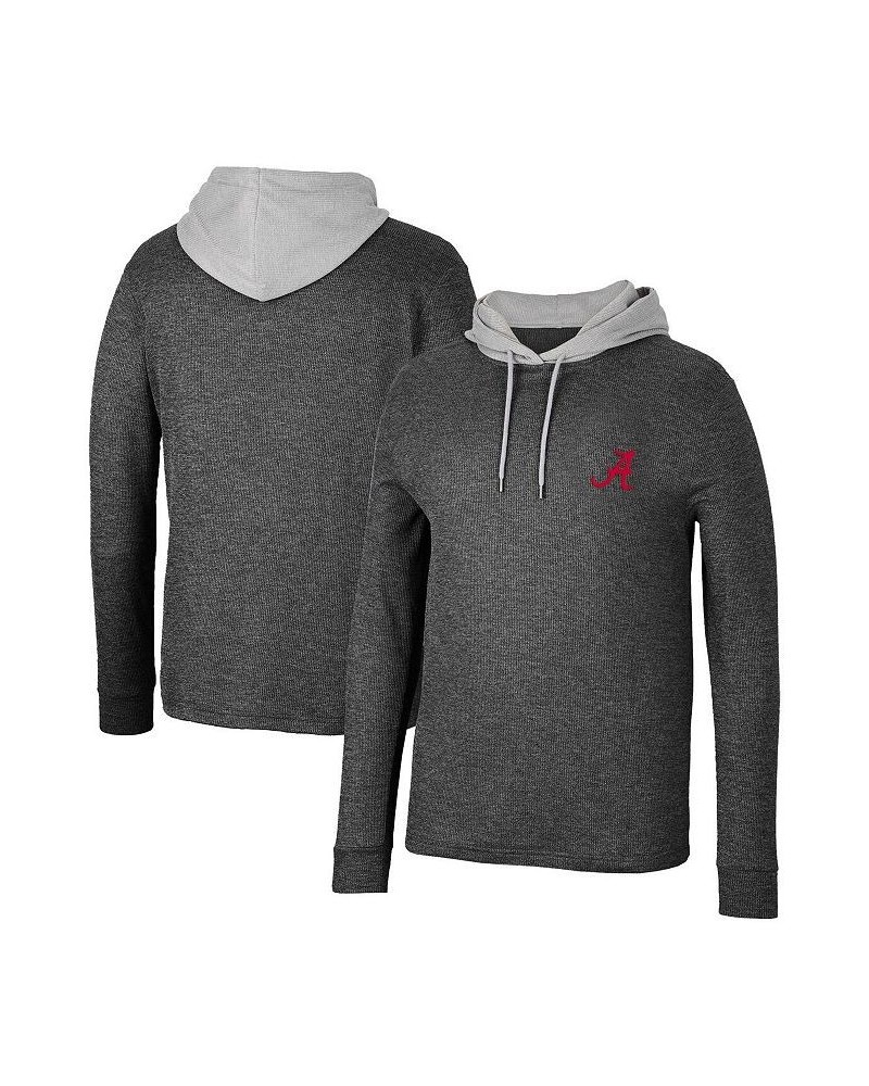 Men's Black Alabama Crimson Tide Ballot Waffle-Knit Thermal Long Sleeve Hoodie T-shirt $37.79 T-Shirts