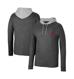 Men's Black Alabama Crimson Tide Ballot Waffle-Knit Thermal Long Sleeve Hoodie T-shirt $37.79 T-Shirts