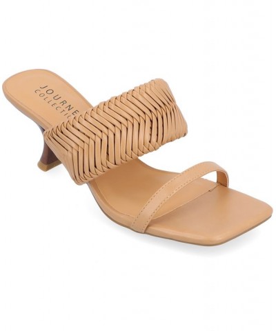 Women's Monyka Woven Sandals Tan/Beige $41.80 Shoes