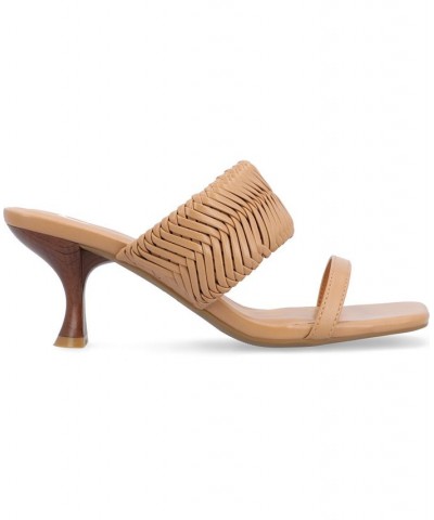 Women's Monyka Woven Sandals Tan/Beige $41.80 Shoes