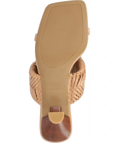 Women's Monyka Woven Sandals Tan/Beige $41.80 Shoes