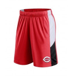 Men's Branded Red, White Cincinnati Reds Champion Rush Color Block Shorts $18.00 Shorts