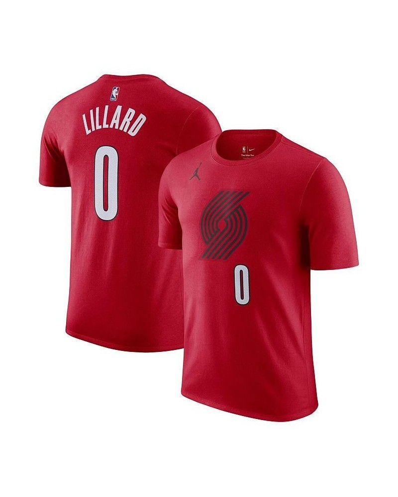 Men's Brand Damian Lillard Red Portland Trail Blazers 2022/23 Statement Edition Name and Number T-shirt $18.71 T-Shirts